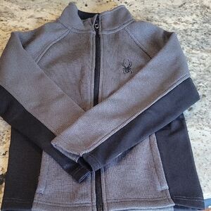 Kids Gray and Black Full-Zip Jacket